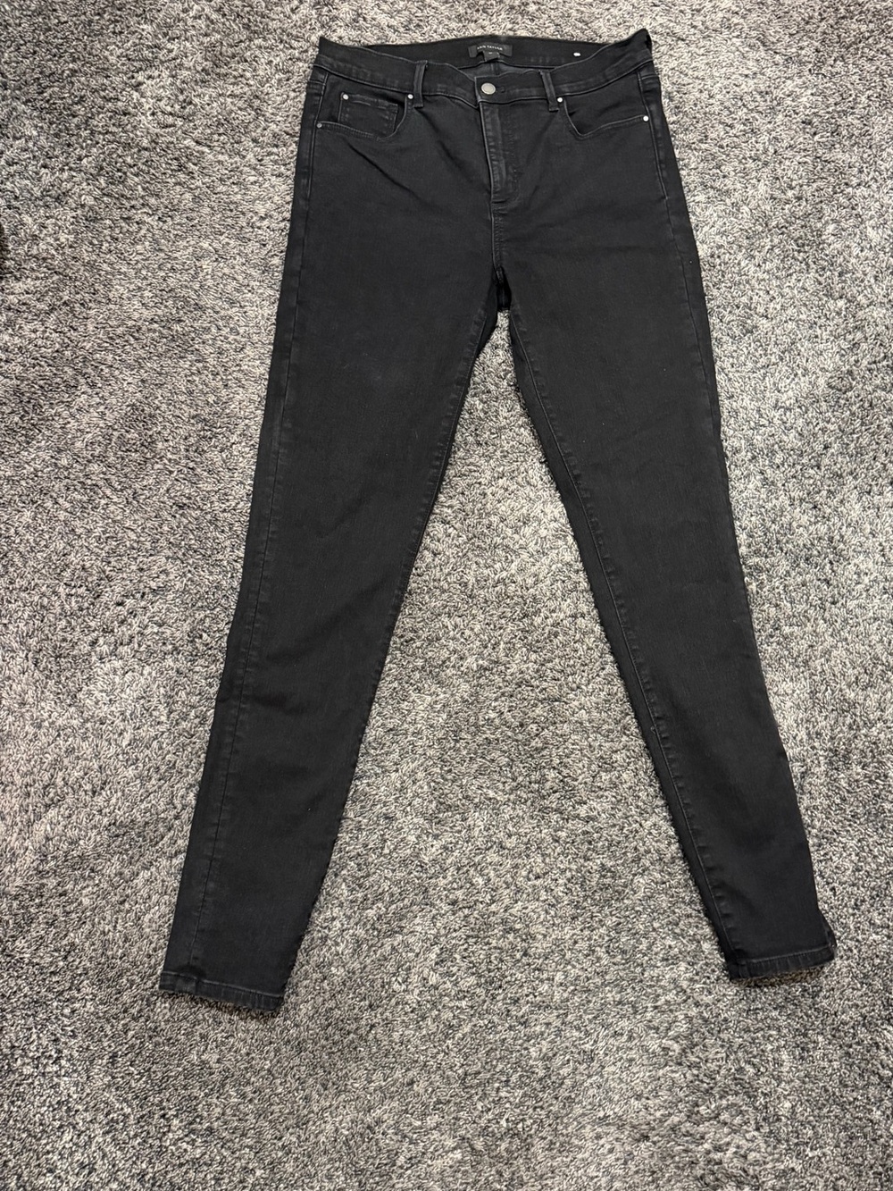 Ann Taylor Women's Black Washed Jeans - Skinny Fit